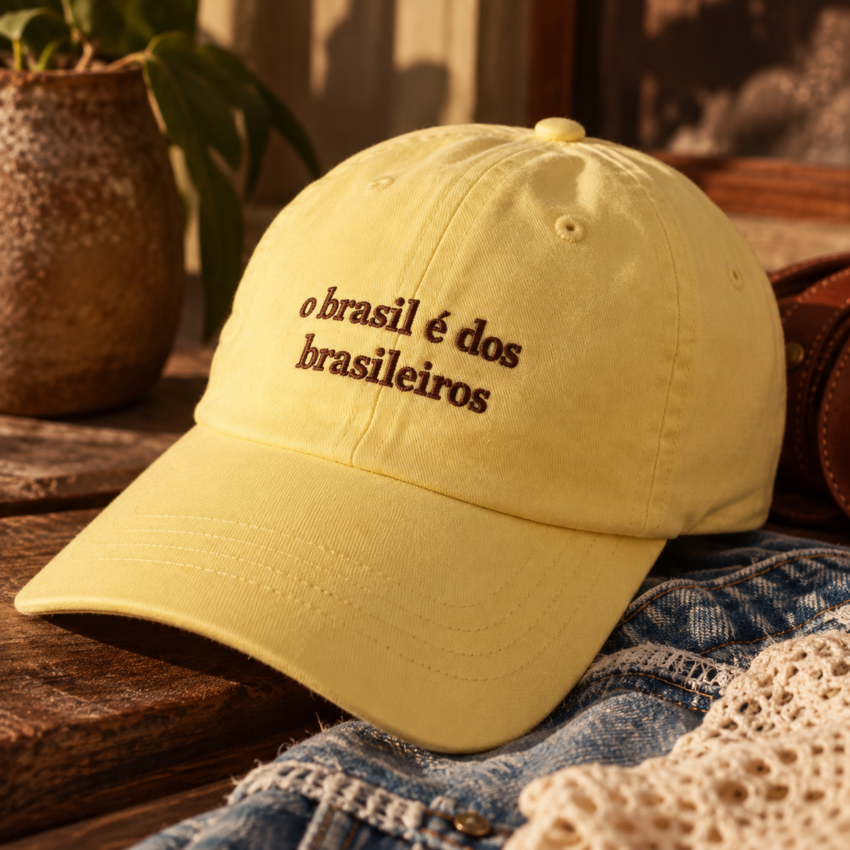 Brasil é dos Brasileiros Embroidered Cap