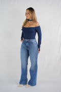 Oceana Off-Shoulder High-Neck Bodysuit