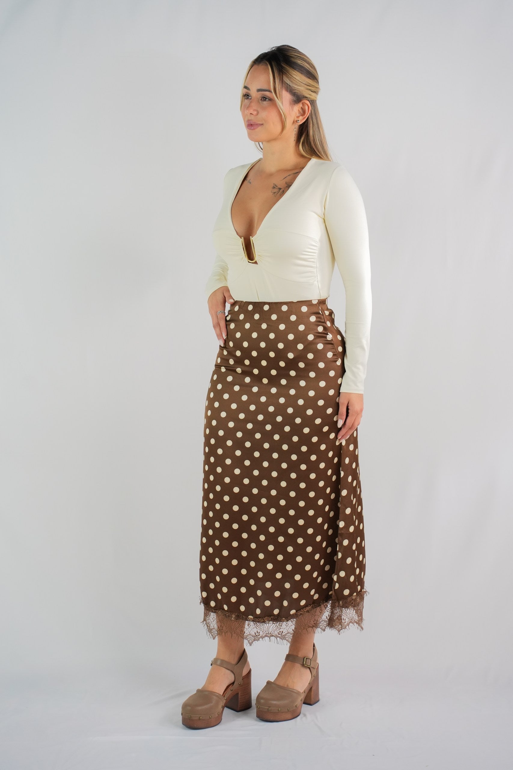 Amelia Cacau Polka-Dot Skirt