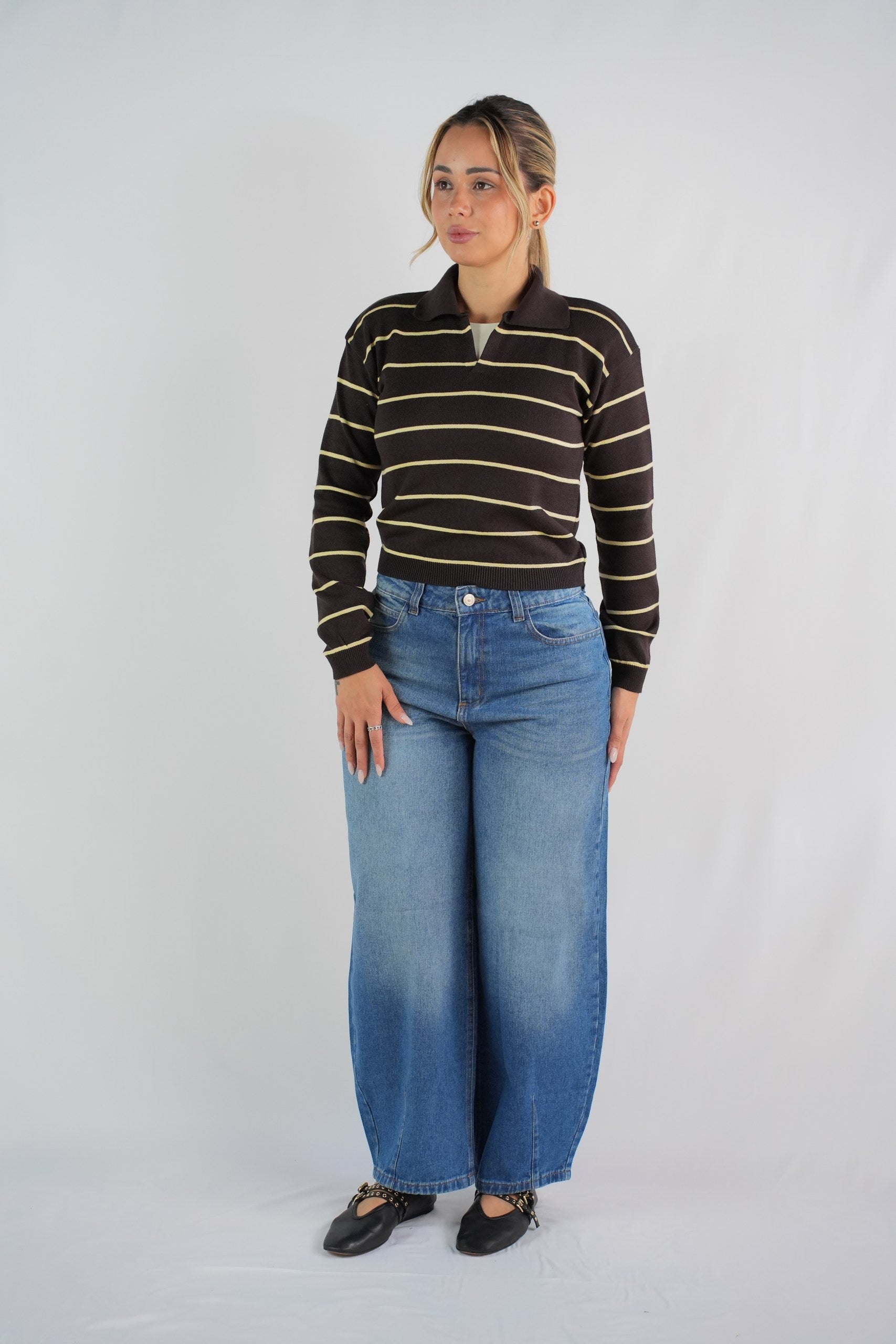 Courtside Stripe Knit Top
