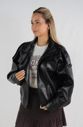 Renata Vegan Leather Moto Jacket