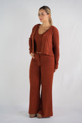 Cinnamon Three-Piece Knit Set