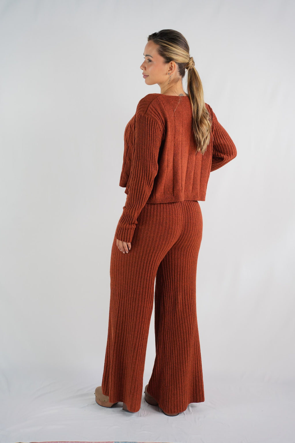 Cinnamon Three-Piece Knit Set