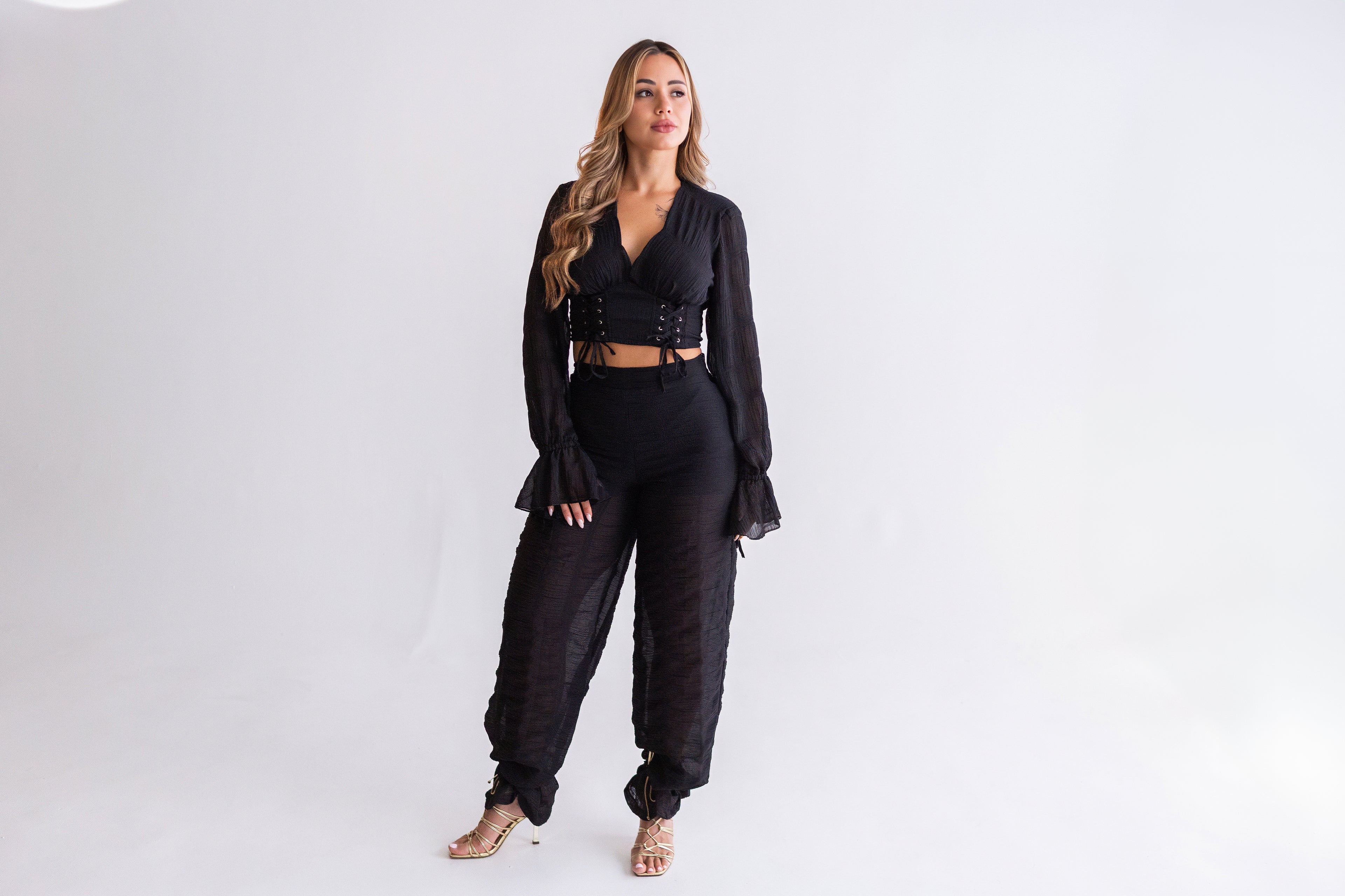 Midnight Spell Lace-Up Pant Set